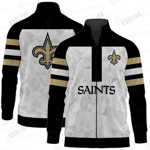 New Orleans Saints Premium All-Over Print Stand Collar Jacket AMCSCJK000043