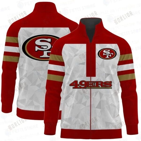 San Francisco 49ers Premium All-Over Print Stand Collar Jacket AMCSCJK000050
