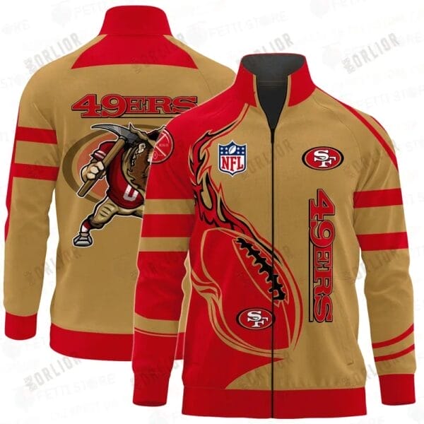 San Francisco 49ers Premium All-Over Print Stand Collar Jacket AMCSCJK000067