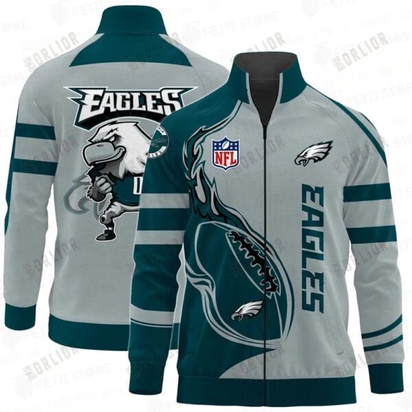 Philadelphia Eagles Premium All-Over Print Stand Collar Jacket AMCSCJK000069