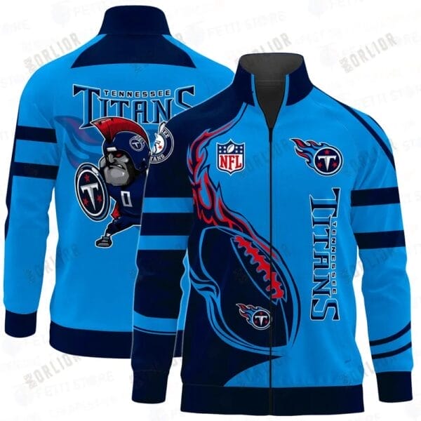 Tennessee Titans Premium All-Over Print Stand Collar Jacket AMCSCJK000071