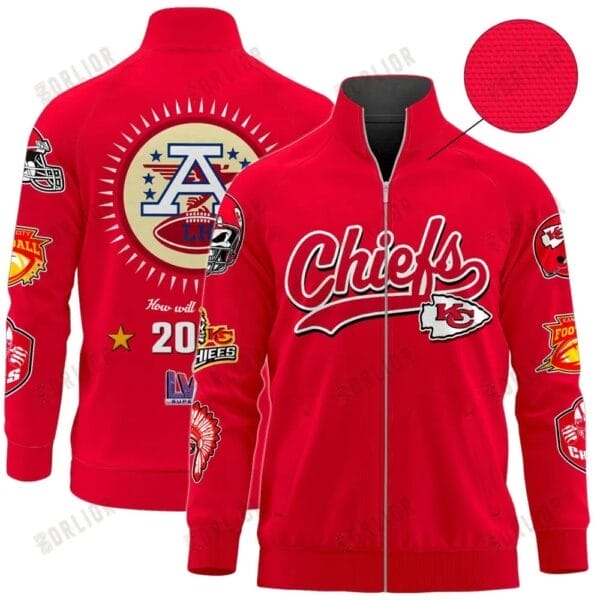Kansas City Chiefs Premium All-Over Print Stand Collar Jacket AMCSCJK000077