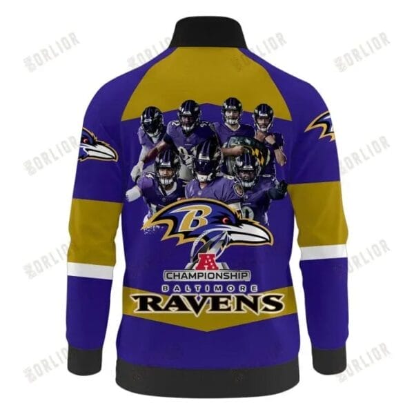 Baltimore Ravens Premium All-Over Print Stand Collar Jacket AMCSCJK000078 - Image 2