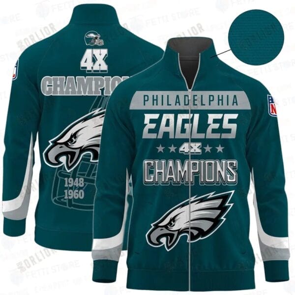 Philadelphia Eagles Premium All-Over Print Stand Collar Jacket AMCSCJK000080