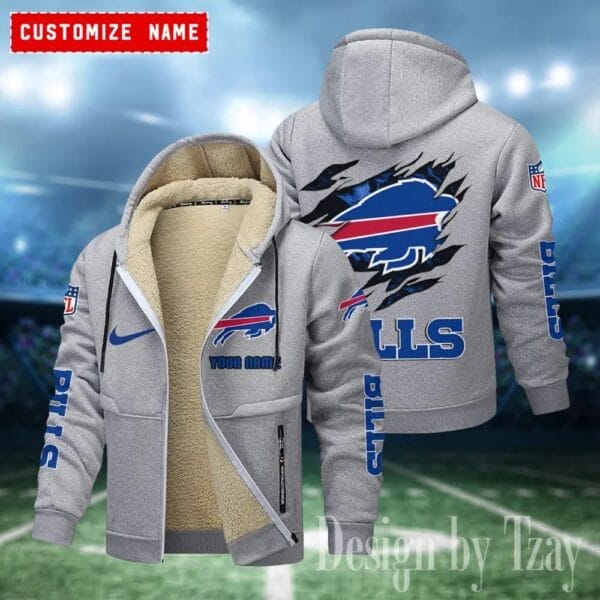 Buffalo Bills Premium Personalized Zip-Up Velvet Jacket AMCZUVJK000006 - Image 8