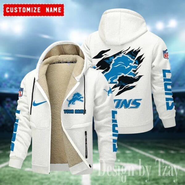 Detroit Lions Premium Personalized Zip-Up Velvet Jacket AMCZUVJK000020 - Image 8