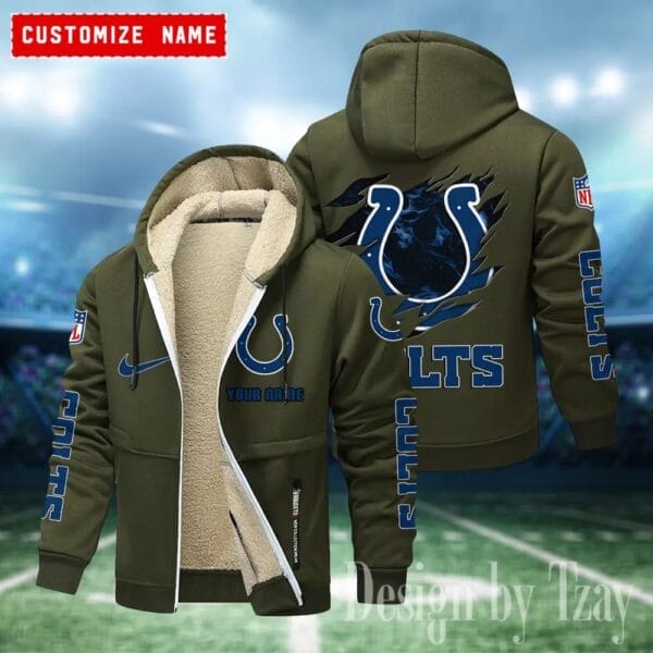 Indianapolis Colts Premium Personalized Zip-Up Velvet Jacket AMCZUVJK000022 - Image 4