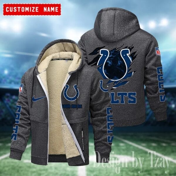 Indianapolis Colts Premium Personalized Zip-Up Velvet Jacket AMCZUVJK000022 - Image 6