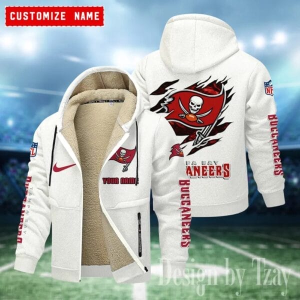 Tampa Bay Buccaneers Premium Personalized Zip-Up Velvet Jacket AMCZUVJK000001 - Image 8