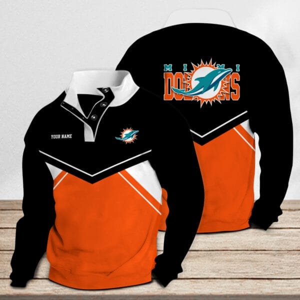 Miami Dolphins Casual Stand Collar Sweatshirt New Collection AMCDBH00427