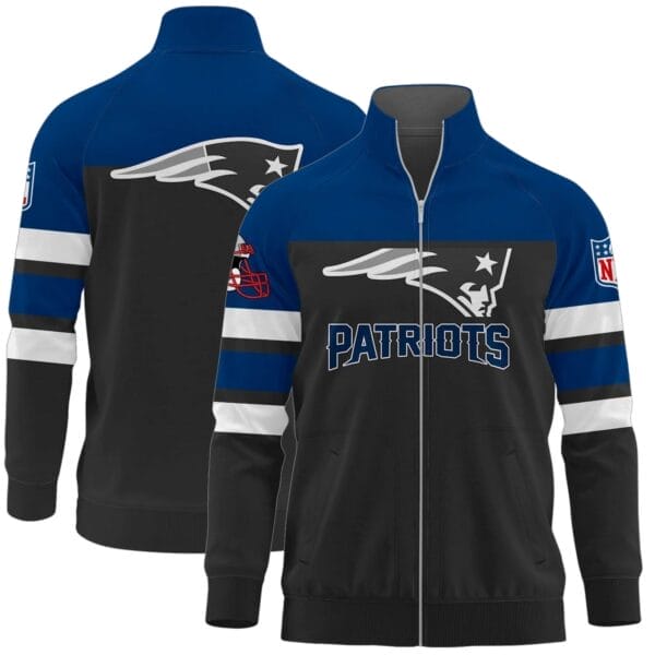 New England Patriots Premium Ultimate Game Day Stand Collar Jacket AMCSCJK000001