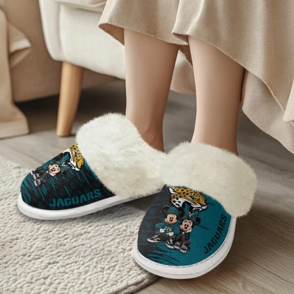 Jacksonville Jaguars Winter Comfy Cotton Fuzzy Slippers AMCFSL000026 - Image 2