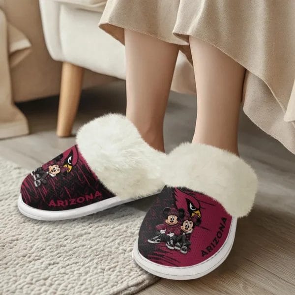 Arizona Cardinals Winter Comfy Cotton Fuzzy Slippers AMCFSL000024 - Image 2