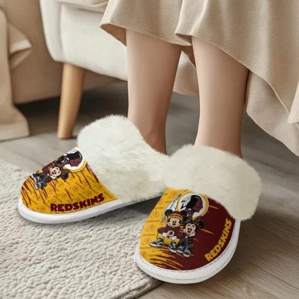 Washington Redskin Winter Comfy Cotton Fuzzy Slippers AMCFSL000021 - Image 2