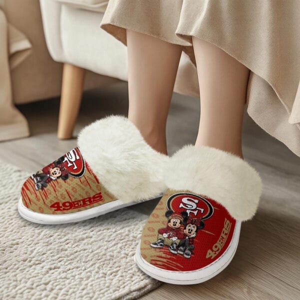 San Francisco 49ers Winter Comfy Cotton Fuzzy Slippers AMCFSL000020 - Image 2
