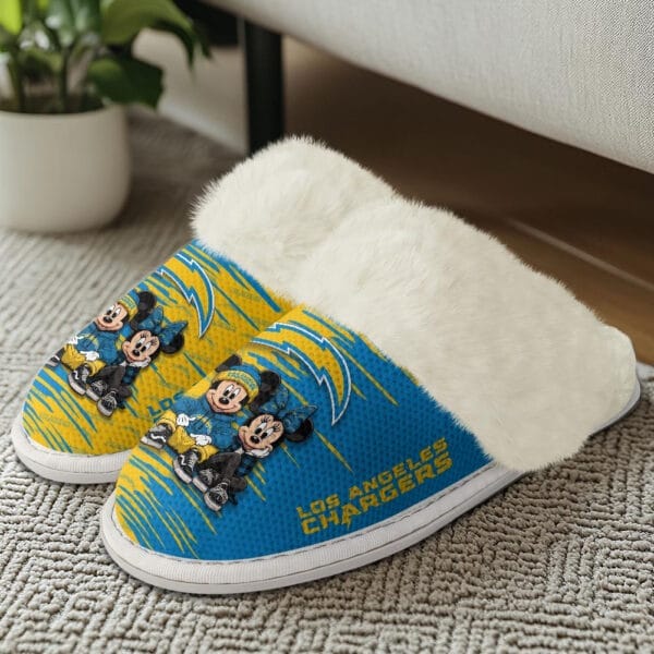 Los Angeles Chargers Winter Comfy Cotton Fuzzy Slippers AMCFSL000017