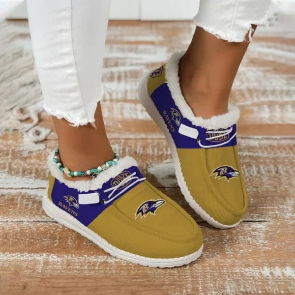 Baltimore Ravens Fuzzy Dude Shoes Winter Collection AMCFDUDE000035
