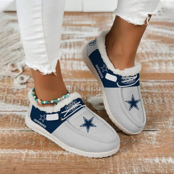 Dallas Cowboys Fuzzy Dude Shoes Winter Collection AMCFDUDE000009