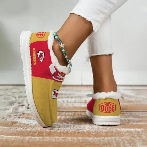 Kansas City Chiefs Fuzzy Dude Shoes Winter Collection AMCFDUDE000016 - Image 3