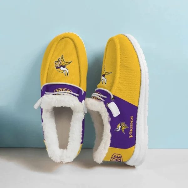 Minnesota Vikings Fuzzy Dude Shoes Winter Collection AMCFDUDE000021 - Image 2