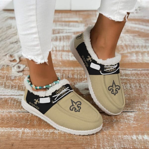 New Orleans Saints Fuzzy Dude Shoes Winter Collection AMCFDUDE000023