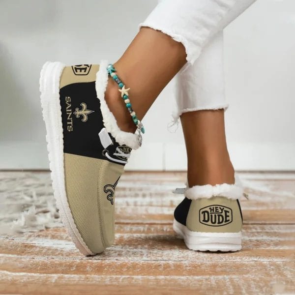 New Orleans Saints Fuzzy Dude Shoes Winter Collection AMCFDUDE000055 - Image 3
