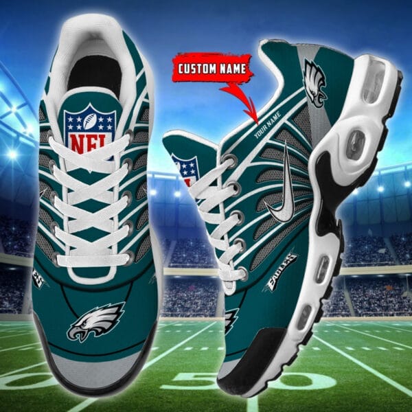 Philadelphia Eagles Personalized Plus T-N Youth Sneakers AMCTNS0032 - Image 2