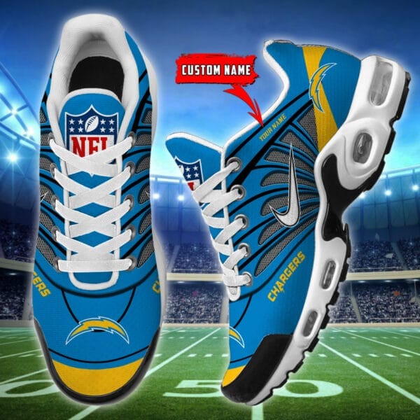 Los Angeles Chargers Personalized Plus T-N Youth Sneakers AMCTNS0074 - Image 2