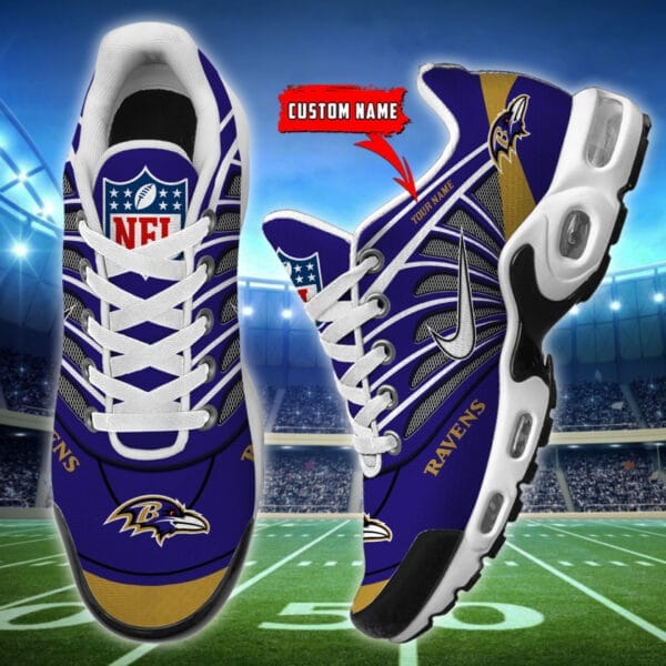 Baltimore Ravens Personalized Plus T-N Youth Sneakers AMCTNS0099 - Image 3
