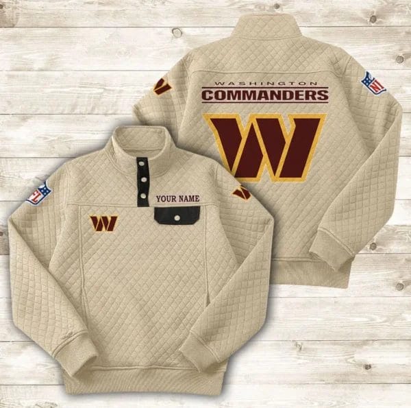 Washington Commanders Button Stand-up Collar Sweatshirt AMCBSCS032 - Image 8