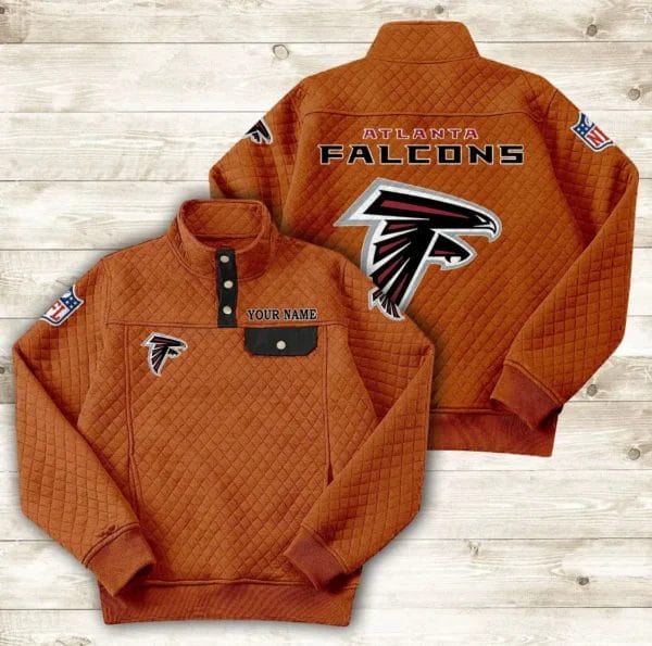 Atlanta Falcons Button Stand-up Collar Sweatshirt AMCBSCS002 - Image 4