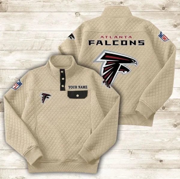Atlanta Falcons Button Stand-up Collar Sweatshirt AMCBSCS002 - Image 8