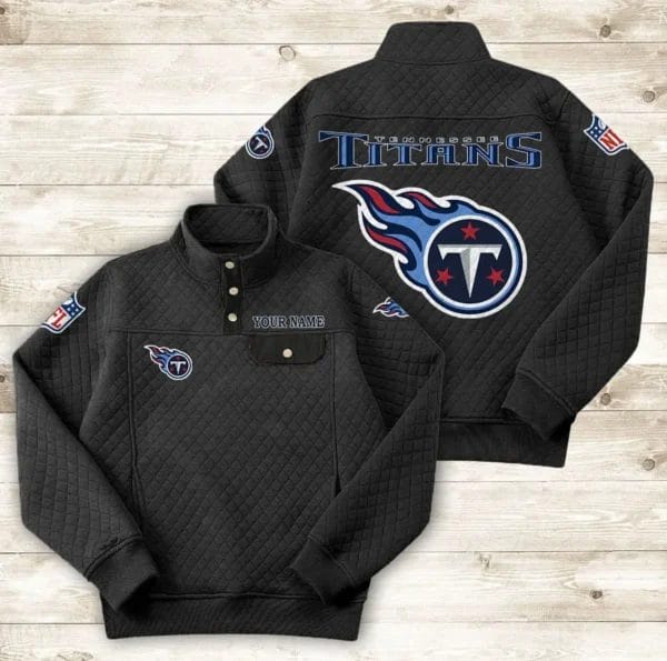 Tennessee Titans Button Stand-up Collar Sweatshirt AMCBSCS031 - Image 2