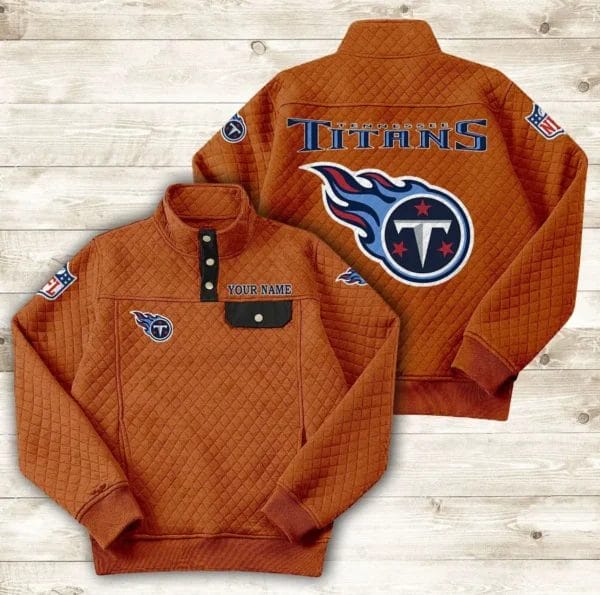 Tennessee Titans Button Stand-up Collar Sweatshirt AMCBSCS031 - Image 5