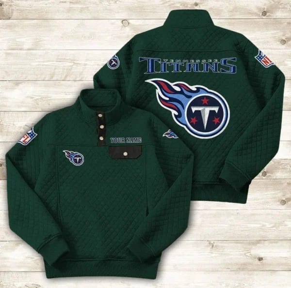 Tennessee Titans Button Stand-up Collar Sweatshirt AMCBSCS031 - Image 7