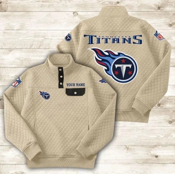 Tennessee Titans Button Stand-up Collar Sweatshirt AMCBSCS031 - Image 8
