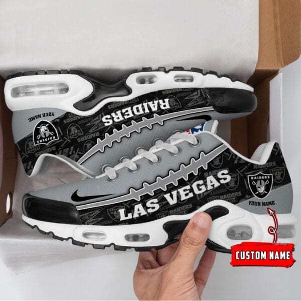 Las Vegas Raiders Personalized Plus T-N Youth Sneakers AMCTNS0003 - Image 2