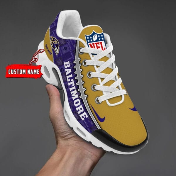 Baltimore Ravens Personalized Plus T-N Youth Sneakers AMCTNS0101 - Image 4