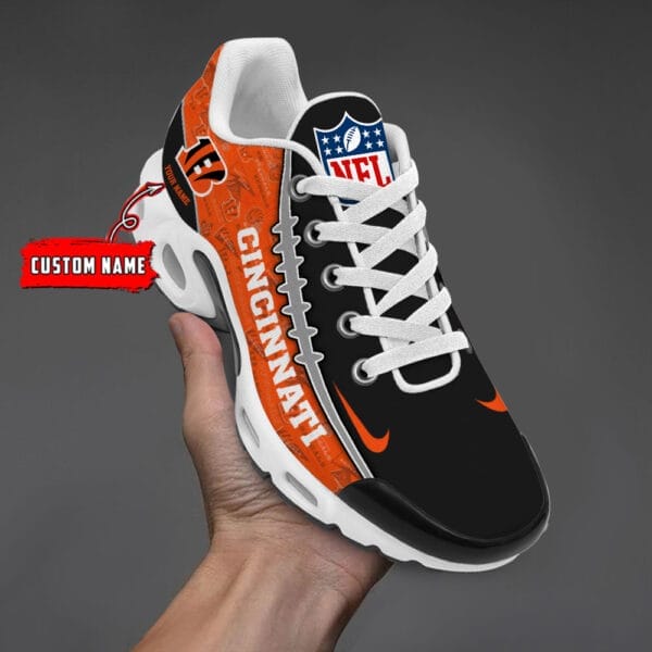 Cincinnati Bengals Personalized Plus T-N Youth Sneakers AMCTNS0053 - Image 4