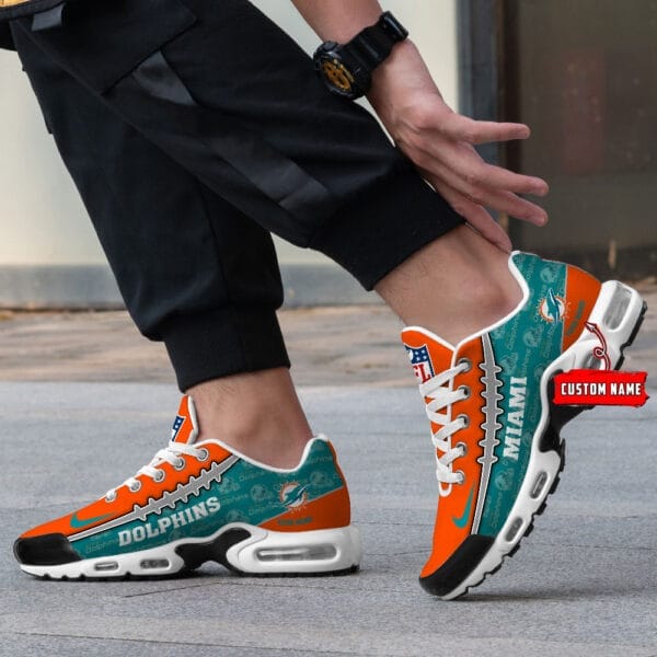Miami Dolphins Personalized Plus T-N Youth Sneakers AMCTNS0102 - Image 3