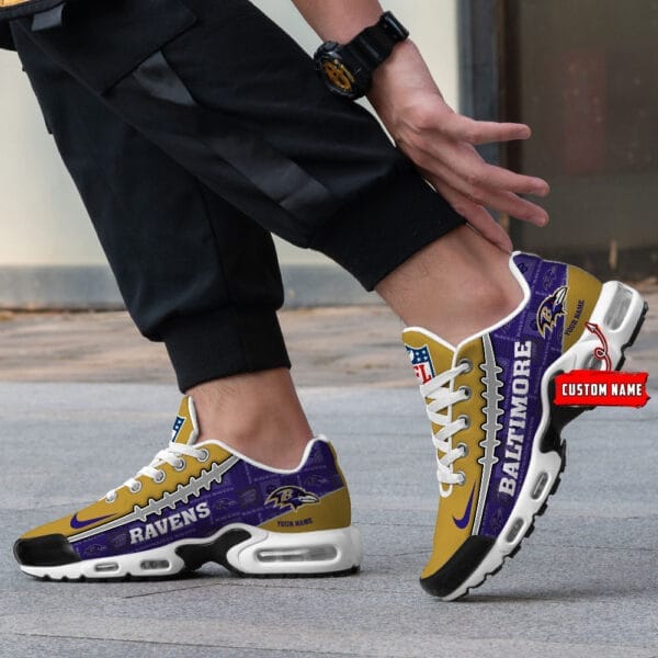 Baltimore Ravens Personalized Plus T-N Youth Sneakers AMCTNS0101 - Image 3