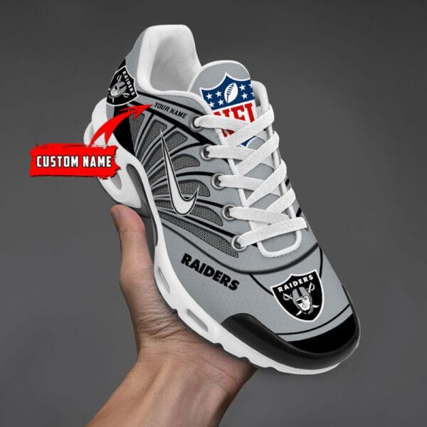 Las Vegas Raiders Personalized Plus T-N Youth Sneakers AMCTNS0002 - Image 3