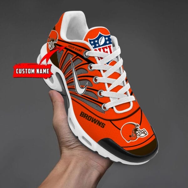 Cleveland Browns Personalized Plus T-N Youth Sneakers AMCTNS0073 - Image 3