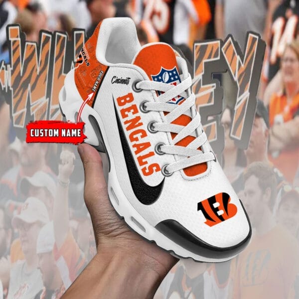 Cincinnati Bengals Personalized Plus T-N Youth Sneakers AMCTNS0047 - Image 2