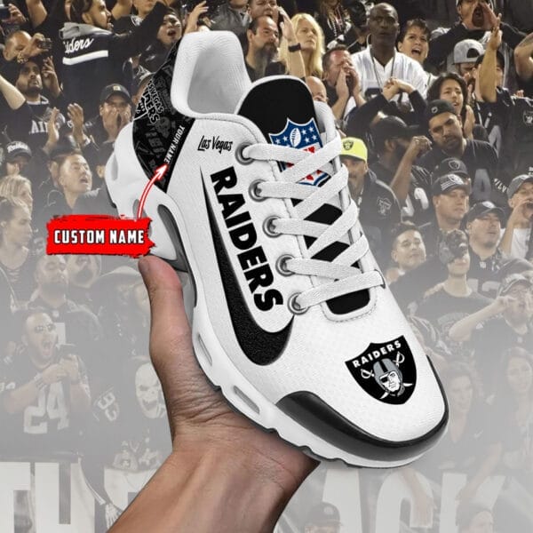 Las Vegas Raiders Personalized Plus T-N Youth Sneakers AMCTNS0001 - Image 2