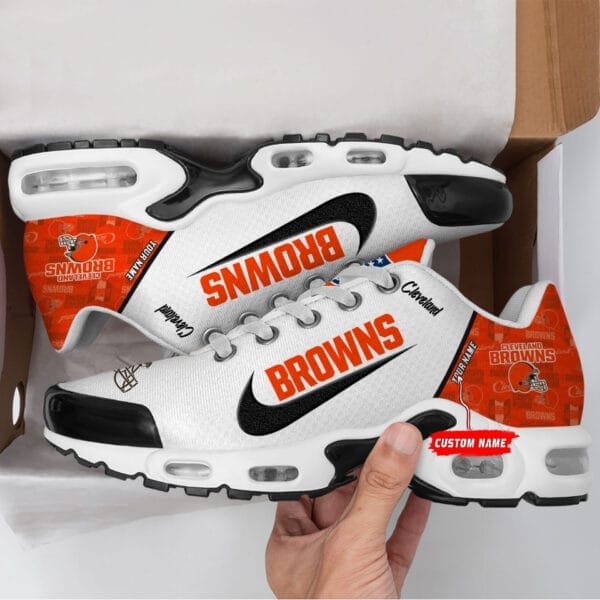 Cleveland Browns Personalized Plus T-N Youth Sneakers AMCTNS0060 - Image 3