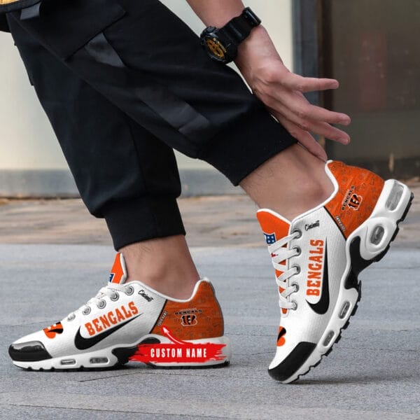 Cincinnati Bengals Personalized Plus T-N Youth Sneakers AMCTNS0047