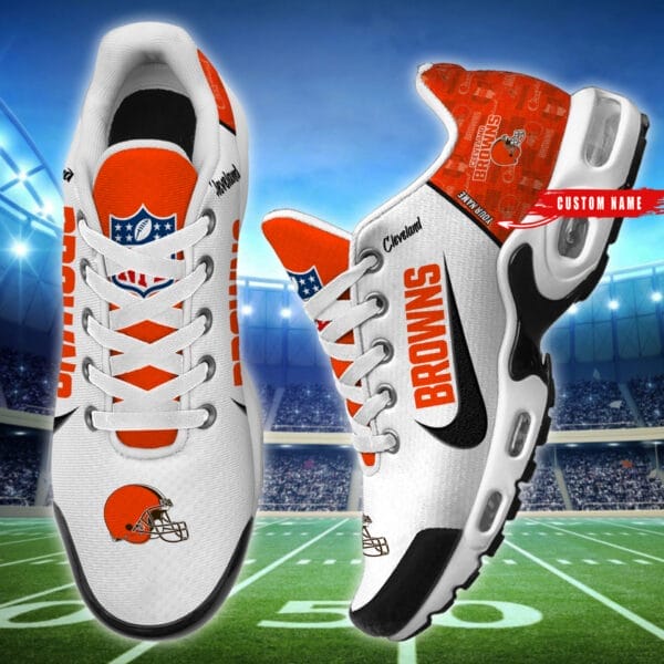 Cleveland Browns Personalized Plus T-N Youth Sneakers AMCTNS0060 - Image 4