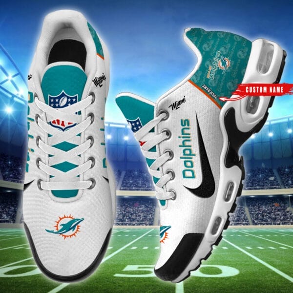 Miami Dolphins Personalized Plus T-N Youth Sneakers AMCTNS0096 - Image 4