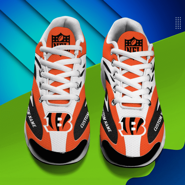 Cincinnati Bengals Personalized Plus T-N Youth Sneakers AMCTNS0057 - Image 4